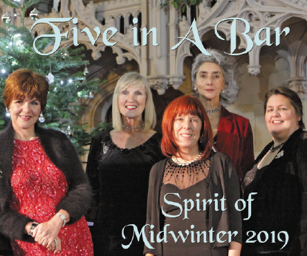 Five in a Bar concert in St Peter's on Sunday January 27th at 3pm